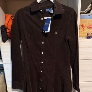 Ralph Lauren Dark Brown Corduroy Dress